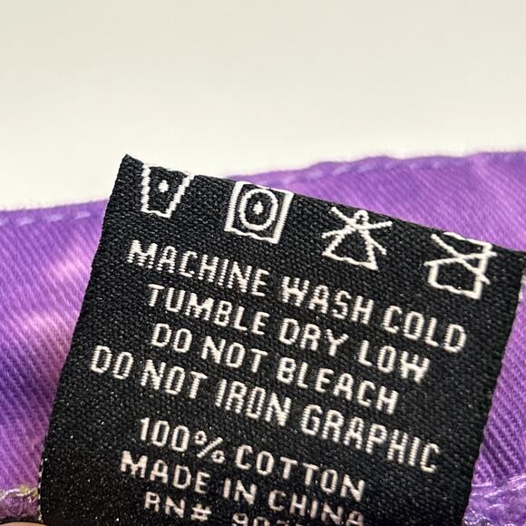 Odd Future Womens Baseball Jersey Size Medium Purple Tie Dye Button Wolf Gang - Picture 6 of 12